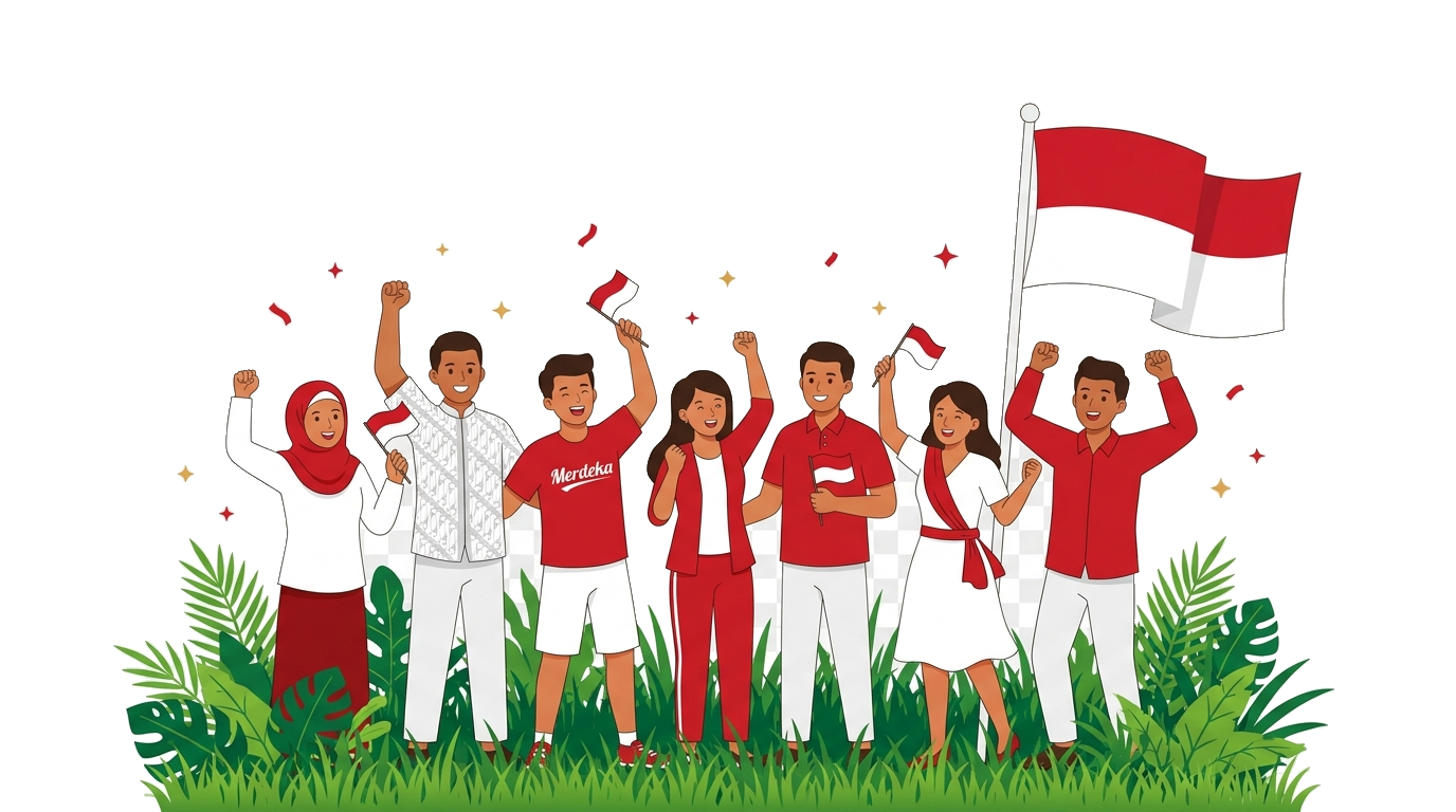 Ilustrasi Kemerdekaan Indonesia